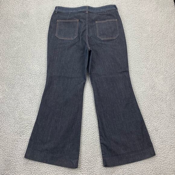 Maeve by Anthropologie Women's High-Rise Flare Dark Wash Jeans - Size: 34p - Picture 4 of 13